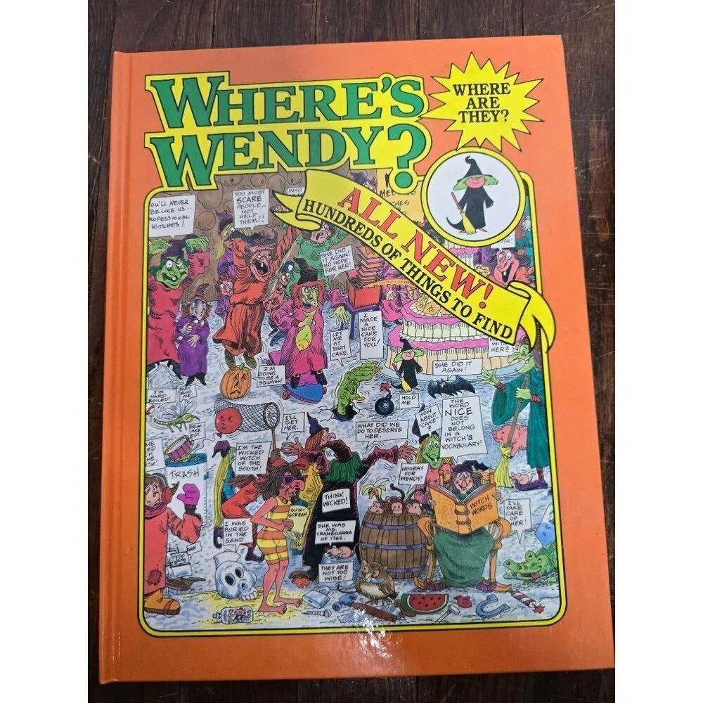 Vintage 90s Where's Wendy the Witch Search and Find Book